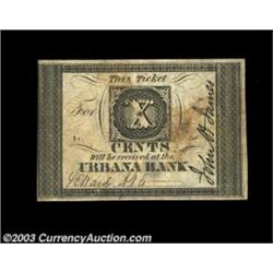 Urbana, OH- John A. James 10¢A second piece from the same issue. Very Fine.  Important notice: Herit
