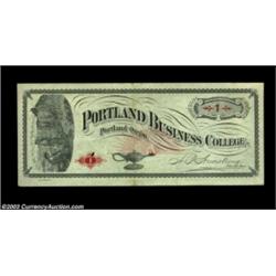 Portland, OR- Portland Business College $1 Schingoethe OR 150-1A high grade example. Extremely Fine-