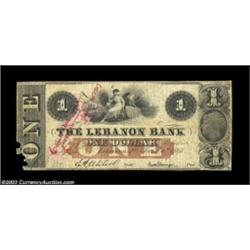 Lebanon, PA- The Lebanon Bank $1 June 6, 1861 G12a Hoober 189-4A very scarce note which is ex-Boys T