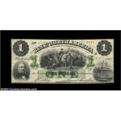 Philadelphia, PA - Bank of North America $1 Jan. 8, 1862 G84aThere is a central equestrian vignette