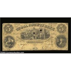 Tioga, PA - Tioga County Bank $5 1860 G6aThis Very Good example comes from a bank whose notes are qu