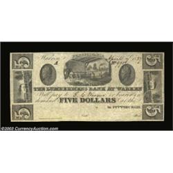 Warren, PA - Lumbermens Bank at Warren $5 April 7, 1837 G30A high grade piece redeemable in Pittsbur