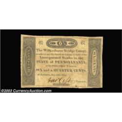 Wilkesbarre, PA - Wilkesbarre Bridge Company 6 1/4¢ May 24, 1816 Hoober UNLA design very similar to