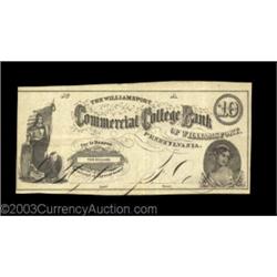 Williamsport, PA- The Williamsport Commercial College Bank $10 Schingoethe PA950-10Unlike the Sching