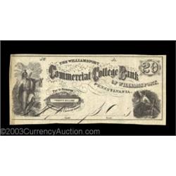 Williamsport, PA- The Williamsport Commercial College Bank $20 Schingoethe PA950-20A nice example of