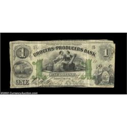 Providence, RI- Grocers & Producers Bank $1 May 1, 1866 G2c Durand 1386A very scarce late issue Rhod