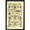 Image 1 : Columbia, SC- Mechanics & Farmers Building & Loan Association $1-$2-$3-$5 Aug. 1, 1873 Uncut SheetA
