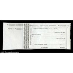 Austin, TX - Republic of Texas Treasury Warrant Medlar 4A gorgeous, unissued example of this rare is