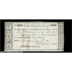 Velasco, TX - Republic of Texas Treasury Warrant $45.00 July 6, 1836 Cr. V2 Medlar 3A very nice exam
