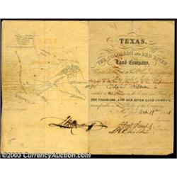 The Colorado and Red River Land Company Oct. 19, 1836A fascinating early document that represents on