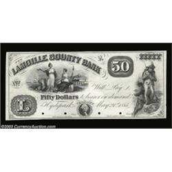 Hydepark, VT- The Lamoille County Bank $50 May 21, 1855 G14 ProofAn attractively vignetted Proof exa