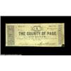Image 1 : Luray, VA- County of Page $1 Aug. 1, 1861 Jones CP01-02A full size issue which is a very scarce coun