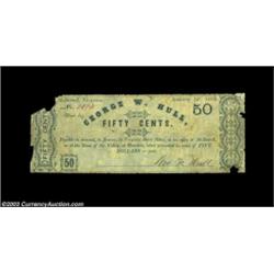 McDowell,VA- George W. Hull 50¢ Jan. 1, 1862 Jones PM05-07An excessively rare note listed as R-7F in