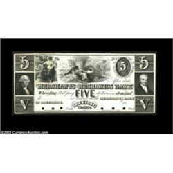 Wheeling, VA- The Merchants & Mechanics Bank $5 Proof Haxby UNL Jones UNLAn extremely rare Proof of