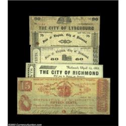 Virginia Municipal Scrip.Lynchburg, VA - 90¢ May 1, 1862 FineRichmond, VA - City of Richmond 30¢ Apr