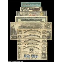 Miscellany.Montgomery, AL - State of Alabama 50¢, 25¢ (4) Cr. 4, 6 (3), 7 CURaleigh, NC - State of N