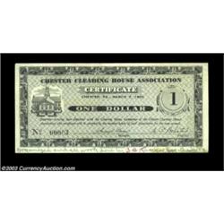 Chester, PA- Chester Clearing House Association $1 March 7, 1933 Shafer PA175-1A very scarce piece o
