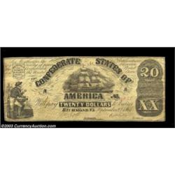 T18 $20 1861. A lot of four pieces, each Very Fine.  4 notes  Important notice: Heritage usually auc