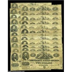 Specialized Grouping of T42 $2s. This large specialized grouping consists of one note each of First
