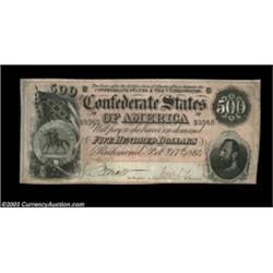 T64 $500 1864. A bright pink example of this popular CSA type. Crisp Uncirculated.  Important notice