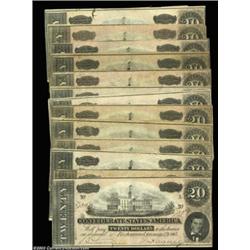 Signature Collection of T67s. A wonderful group for the specialized collector, with 13 1864 $20s, ea