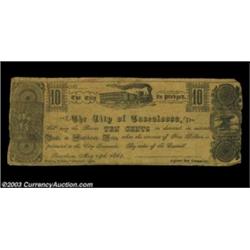 Tuscaloosa, AL- The City of Tuscaloosa 10¢ May 16, 1862 Rosene 323-5A scarcer municipal issue listed
