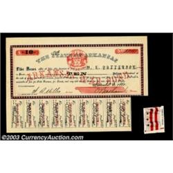 Little Rock, AR - State of Arkansas War Bond $10 Sept. 16, 1861A nice Arkansas Civil War era bond wi