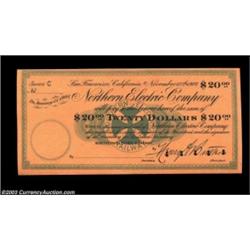 San Francisco, CA- Northern Electric Company $20 Nov. 15, 1907Last in this most unusual offering, an