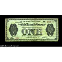 Trinidad, CO- The Aiello Mercantile Company $1 Nov. 1, 1912An extremely rare piece of Colorado scrip