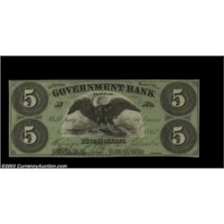 Washington, DC - The Government Bank $5 Nov. 15, 1862 G6CGC Gem Uncirculated 65. As it is in a hard