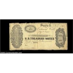 Sparta, IL- William Rosborough & Co. $1 Nov. 1862An excessively rare piece of scrip from this small