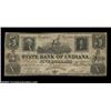 Image 1 : Indianapolis, IN- State Bank of Indiana $5 S160 Wolka UNLA very rare note payable at the Vincens [si
