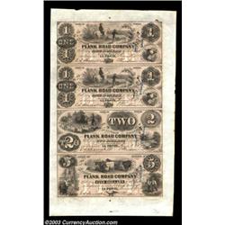 La Porte, IN- The La Porte & Plymouth Plank Road Company $1-$1-$2-$5 June 3, 1857 Wolka 386-1, 3, 5
