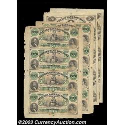 Shreveport, LA - Citizens' Bank of Louisiana $5-$5-$5-$5 Uncut Sheets (2) G60a-G60a-G60a-G60a, $20-$