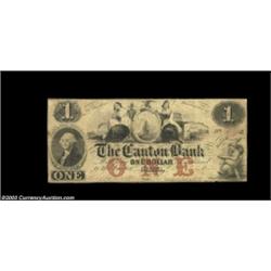 China, ME- The Canton Bank $1 Oct. 1, 1855 G2a Wait 1Pleasing Fine-Very Fine example.  Important not