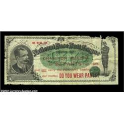 Boston, MA- Plymouth Rock Pants Co. 1888 Ad NoteA very rare baseball note which is the only such not