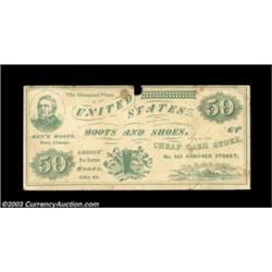 Boston, MA- Geo. E.Pearson Ad NoteA small ad note for Mr. Pearson's Boston "Cheap Cash Store," a sho