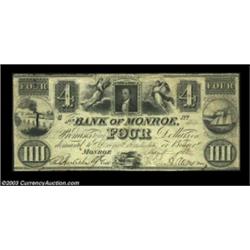Monroe, MI- The Bank of Monroe $4 May 6, 1836 G26 Bowen 11A nice example of this scarce denomination