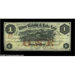 Monroe, MI - River Raisin & Lake Erie Rail Road Company $1 July 9, 1863 G14aAn attractive example in