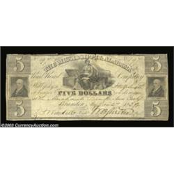 Brandon, MS - Mississippi & Alabama Rail Road Company $5 January 21, 1834 Leggett 10A Southern issue