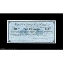 Rhyolite, NV- Rhyolite Clearing House $10 Nov. 30, 1907Unique to our best knowledge, and part of thi