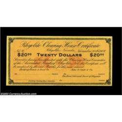 Rhyolite, NV- Rhyolite Clearing House $20 Nov. 30, 1907Highest denomination in this offering, and a