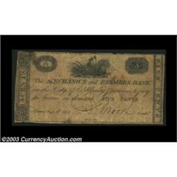 Albany, NY- The Mechanics & Farmers Bank 5¢, 10¢ Sept. 5, 1815 Haxby UNL Harris 160, 161Two pieces,