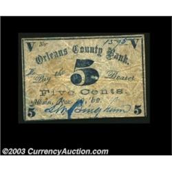 Albion, NY- S.N. Bingham 5¢, 10¢ (2) Harris 5, 7, UNLThree pieces, the 5¢ and one of the 10¢ plate e