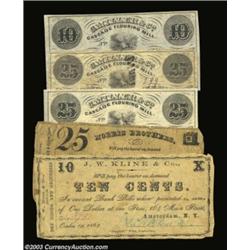 Amsterdam, NY- J.W. Kline & Co. 10¢ Oct. 1, 1862 Harris 17; C.H. Miller & Co. 10¢, 25¢ (2) Sept. 26,
