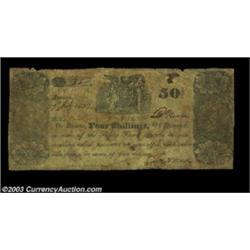 Aurora, NY- Curtis & Marsh 50¢ (Four Shillings) July 9, 1837 Harris 2An excessively rare Hard Times