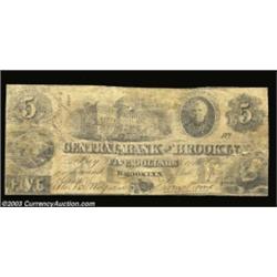 Brooklyn, NY - Central Bank $5 June 1, 1859 A10A Good-Very Good alteration from the genuine issue of