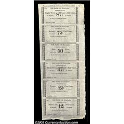 Buffalo, NY- The Bank of Niagara 87 1/2¢-75¢-50¢-37 1/2¢-25¢-12 1/2¢ Sept. 1, 1816 G14-G12-G10-G8-G6
