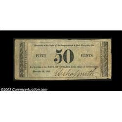 Canandaigua, NY- Susquehannah & Bath Turnpike 50¢ Dec. 16, 1815 Harris 18A nice example of this very