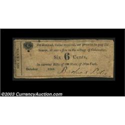 Colchester, NY- Barker & Porter 6¢ Oct., 1816 Harris 5The sole example Harris lists from this minisc